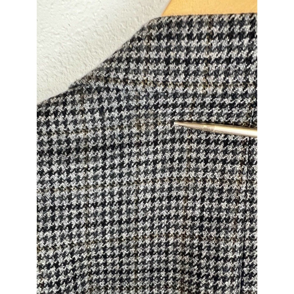 Lauren Ralph Lauren Men's Size 44L Gray Black Houndstooth 100% Wool Suit Jacket - Picture 16 of 16